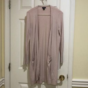 Pink smoke petite Halogen long cardigan small